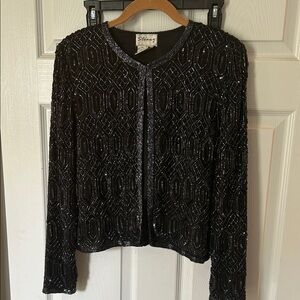 Stenay Black and Silver Beaded Jacket